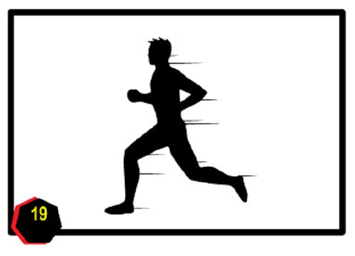 Cross country symbol clip art