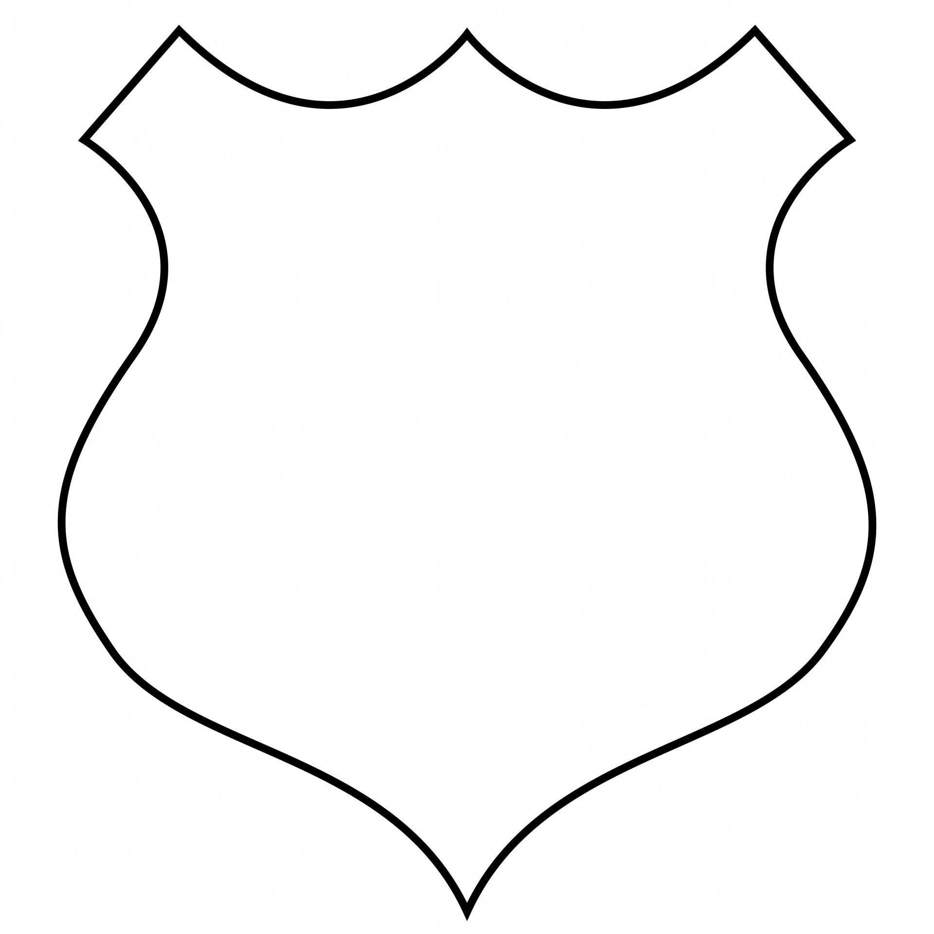 Shield outlines clipart