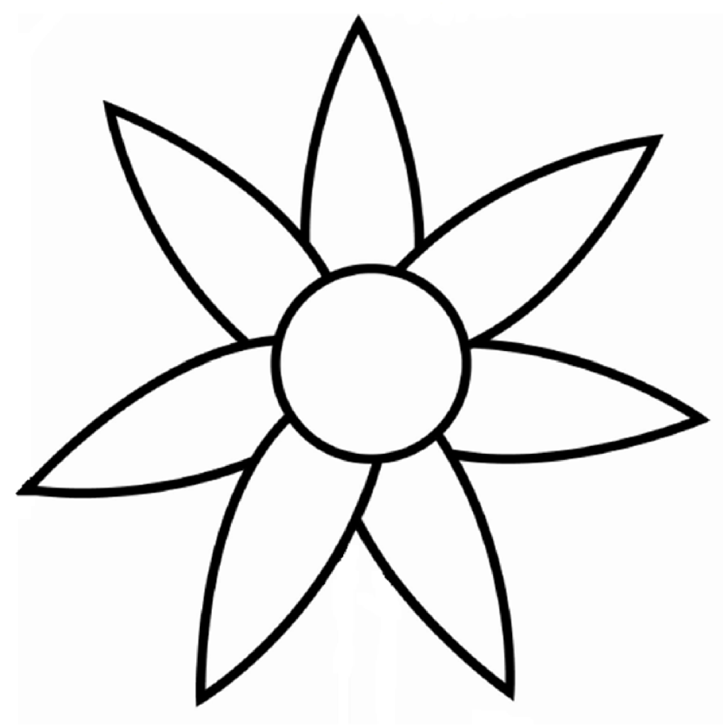 Flower Outline Image | clip art, clip art free, clip art borders ...