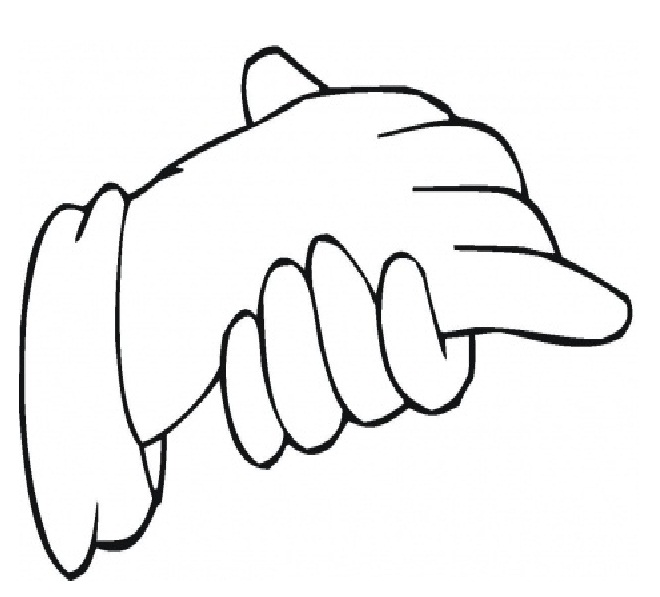 Coloring Pages of Hands Showing Trust | Coloring