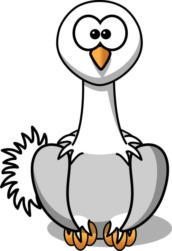Cartoon ostrich - vector Clip Art