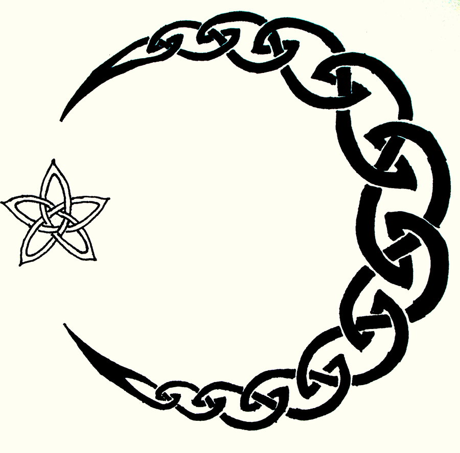 celtic clipart free crescent moon