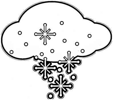 Flakes in the Cloud coloring page | Super Coloring
