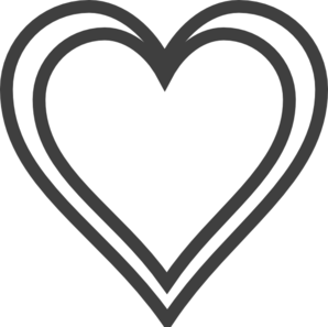 Black Love Heart Outline - ClipArt Best