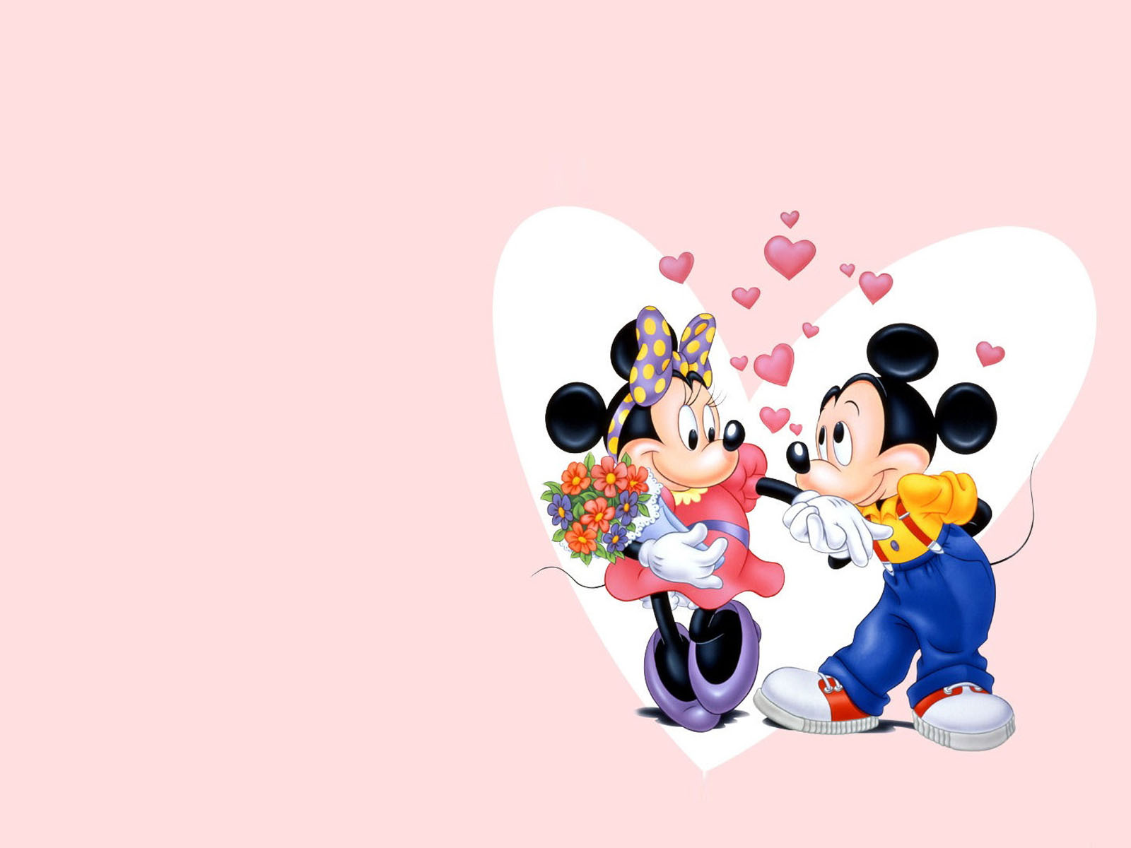 Minnie Mouse Cartoon Loves PPT Backgrounds Template for ...