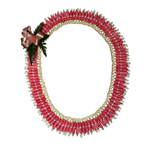 Micronesian Ginger Lei with Pink Rose - The Hawaiian Lei Company