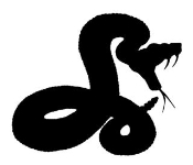 Snake Silhouette 4 Decal Sticker