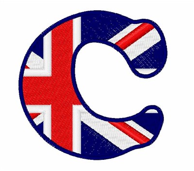 International Embroidery Design: British Flag Font C from Hopscotch