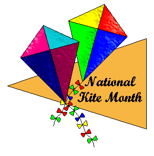 Kite Month Clip Art - National Kite Month - National Kite Month Titles