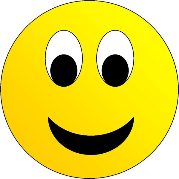 Happy face star clipart