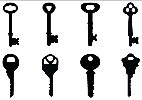 Key Silhouette Clipart