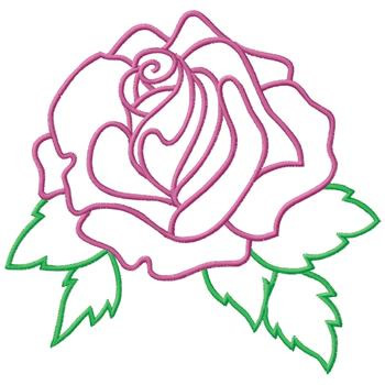 Rose Outline - Clipartion.com