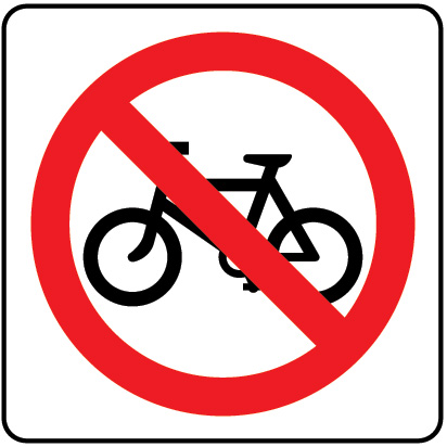 Gallery For > No Bicycles Sign