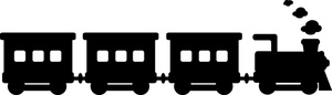 Train Clipart Image - Toy choo-choo train with smoke coming out of ...