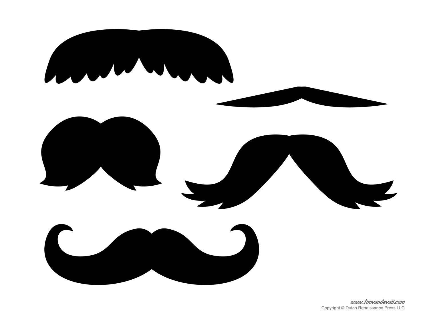 Printable Mustache Templates | Mustaches for Kids