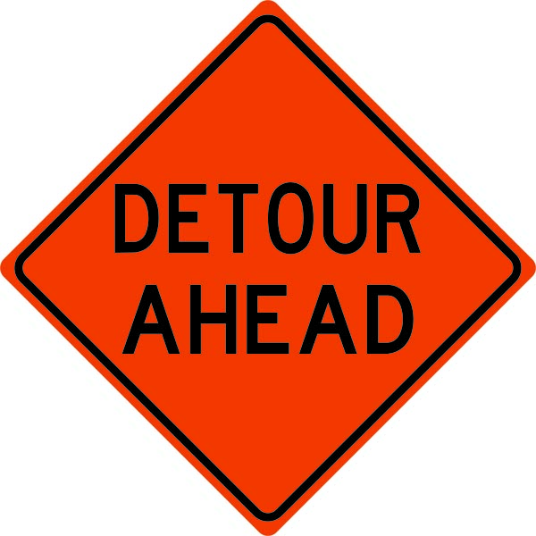 Detour Ahead Sign | Model Sign