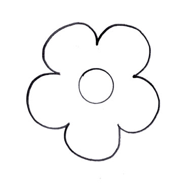 Simple Flower Template | Free Download Clip Art | Free Clip Art ...