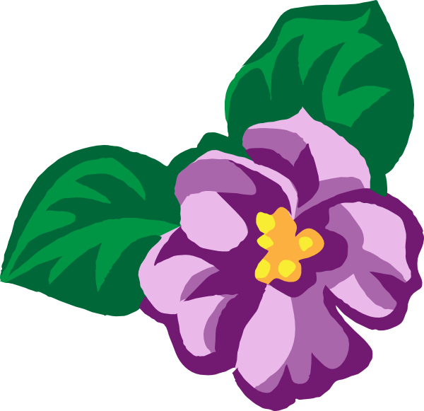 Violet Flower Clip Art - Free Clipart Images