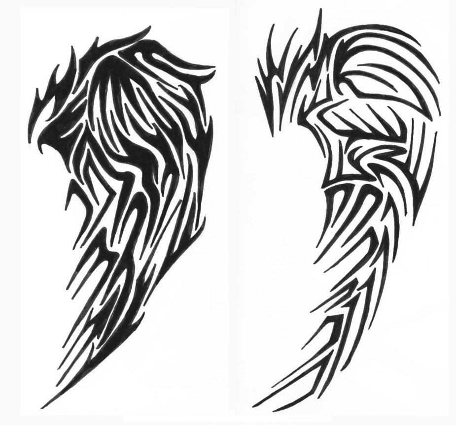 Angel Wings Tribal - ClipArt Best