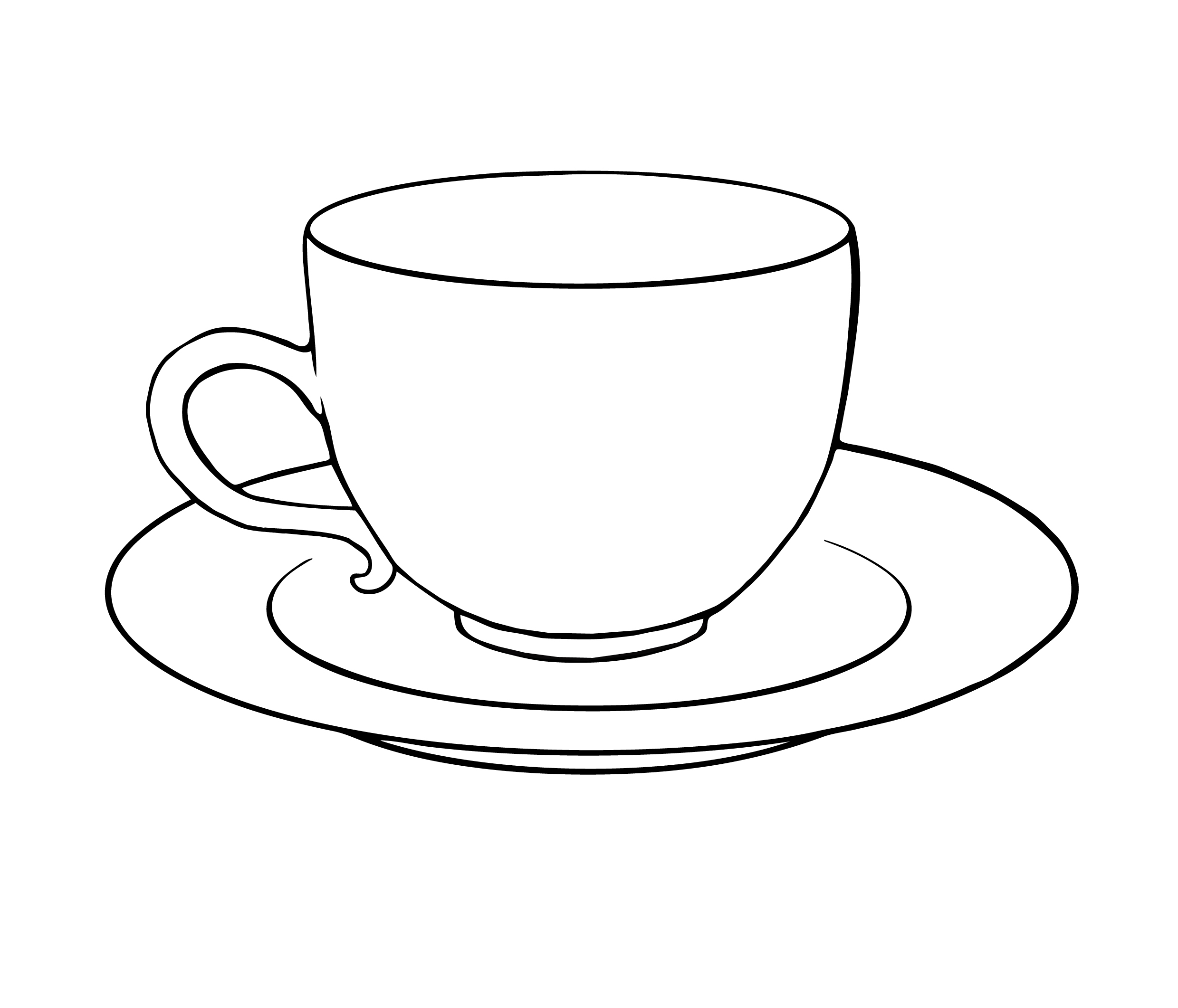 tea cup saucer Colouring Pages