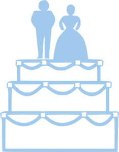 Blue Wedding Cake Clipart - Free Clipart Images