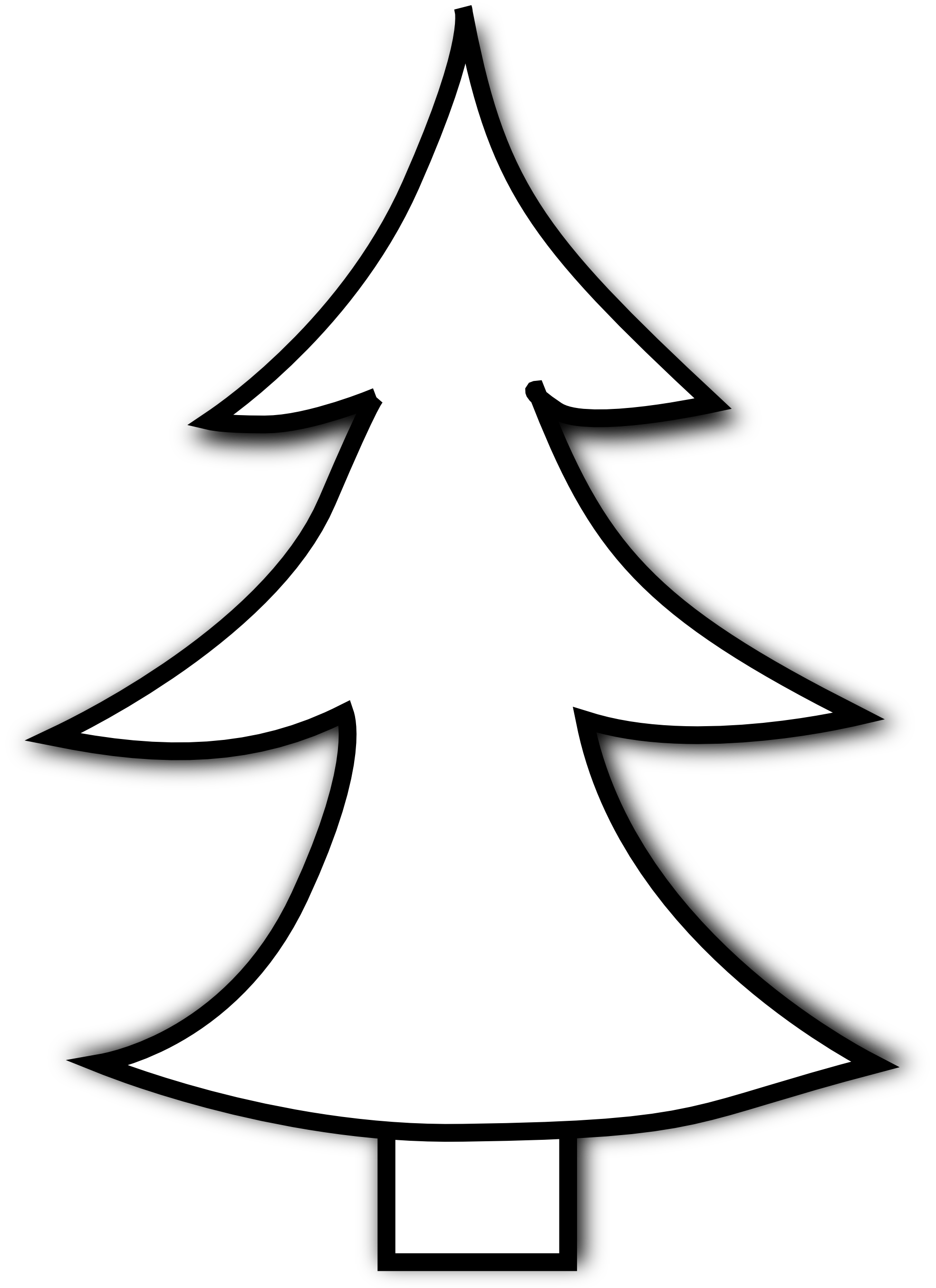 Tree clipart black and white simple - ClipartFox