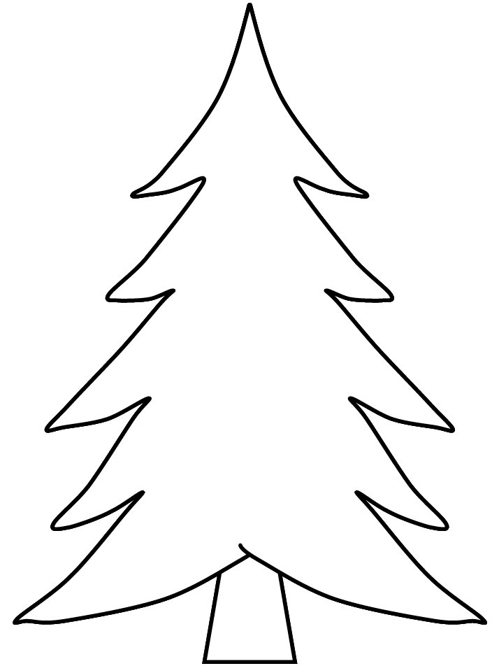 Christmas tree pattern to cut paper Free Coloring pages online print.