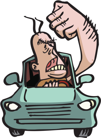 Clip Art Of A Road Rage Clip Art, Vector Images & Illustrations ...