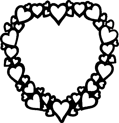 Heart Frame Clip Art Black And White - Free ...