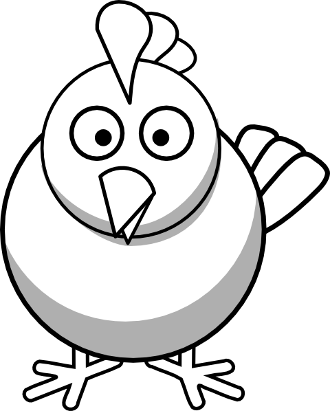 Vintage hen clipart black and white