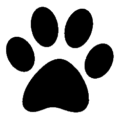 Dog paw prints clipart