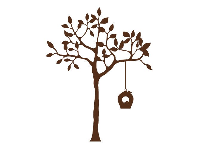 Tree and Bird Feeder Wall Decal – weeDECOR