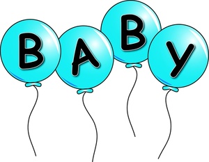 Baby Boy Balloons Clipart
