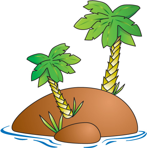 of an island paradise Stock Vector island cartoon clipart id-38801 ...