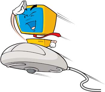 Flying mouse with pc, Vector File - Clipart.me