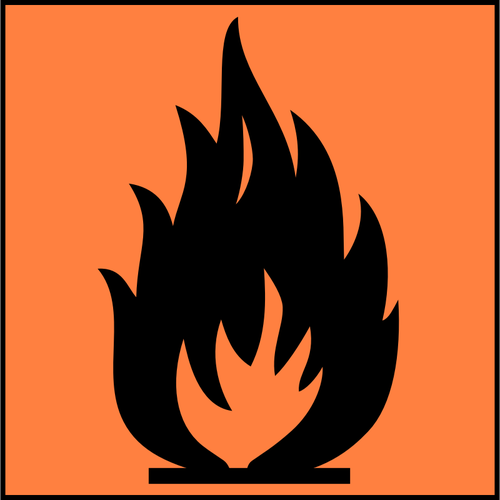Vector clip art of flammable warning symbol | Public domain vectors
