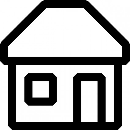 Black And White House Icon clip art Free vector in Open office ...