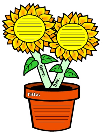 Large Sunflower Writing Templates: Flower Shaped Creative Writing ...