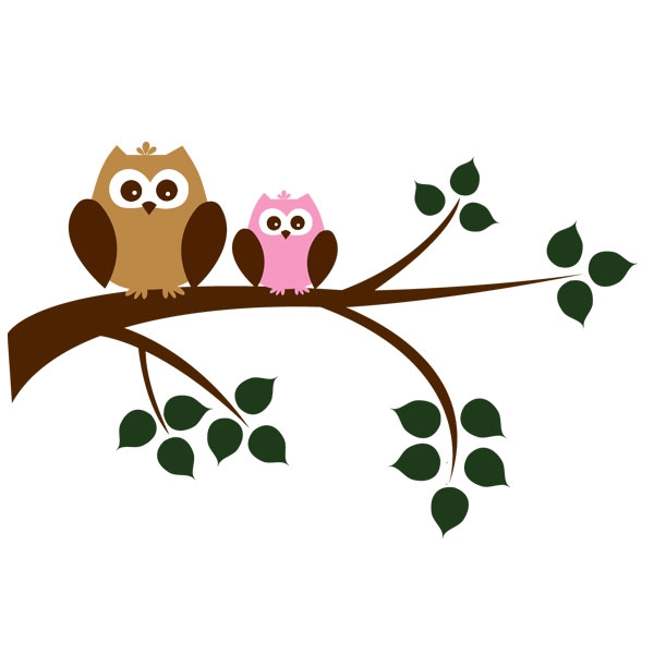 Clipart back to school owl in tree