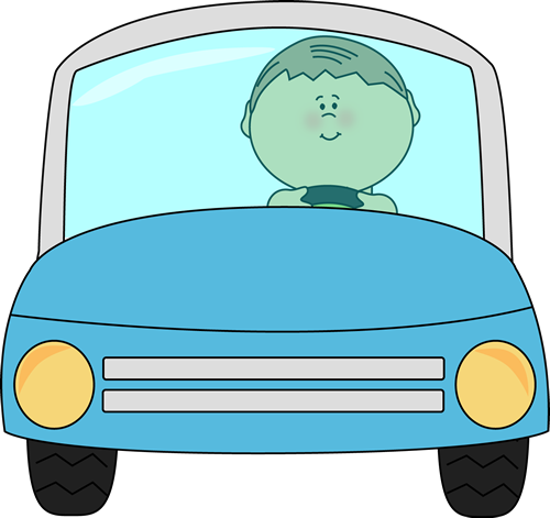 Car driving by clipart