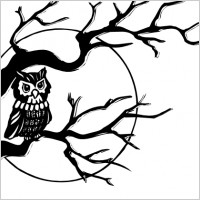 Owl On Branch clip art Vector clip art - Free vector for free download