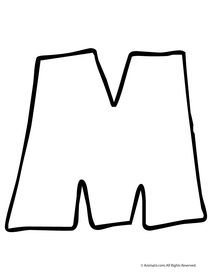 Letter M Clipart Black And White