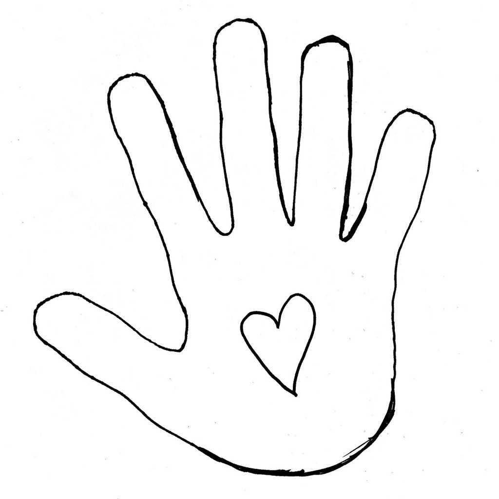 Handprint Coloring Pages ClipArt Best