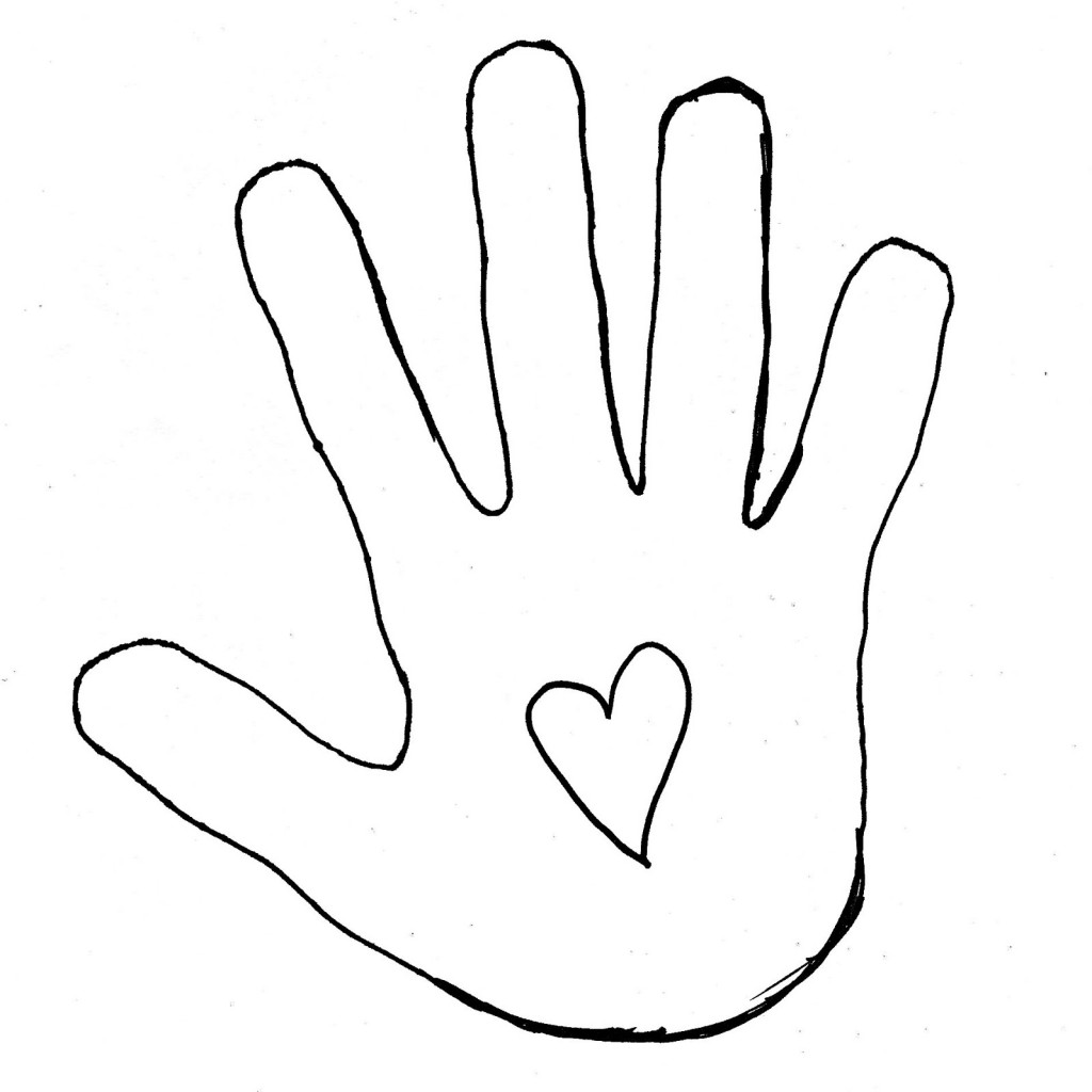 Coloring Hand Print ClipArt Best