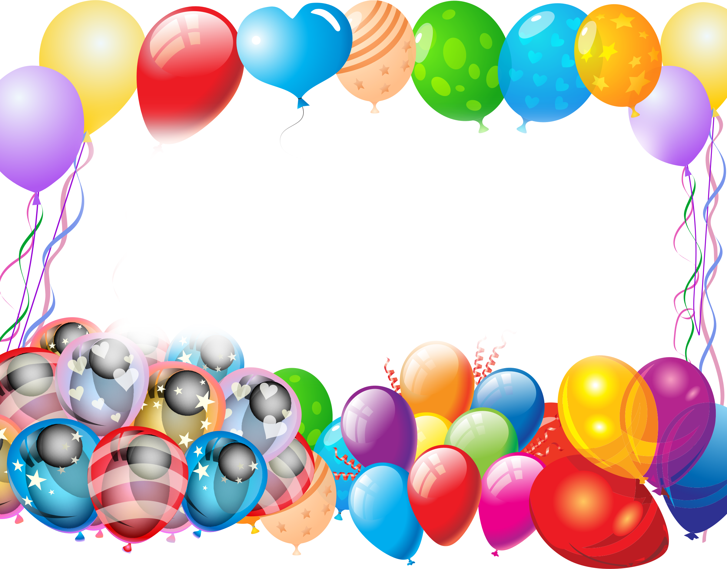 Clipart - Colorful Party Balloons