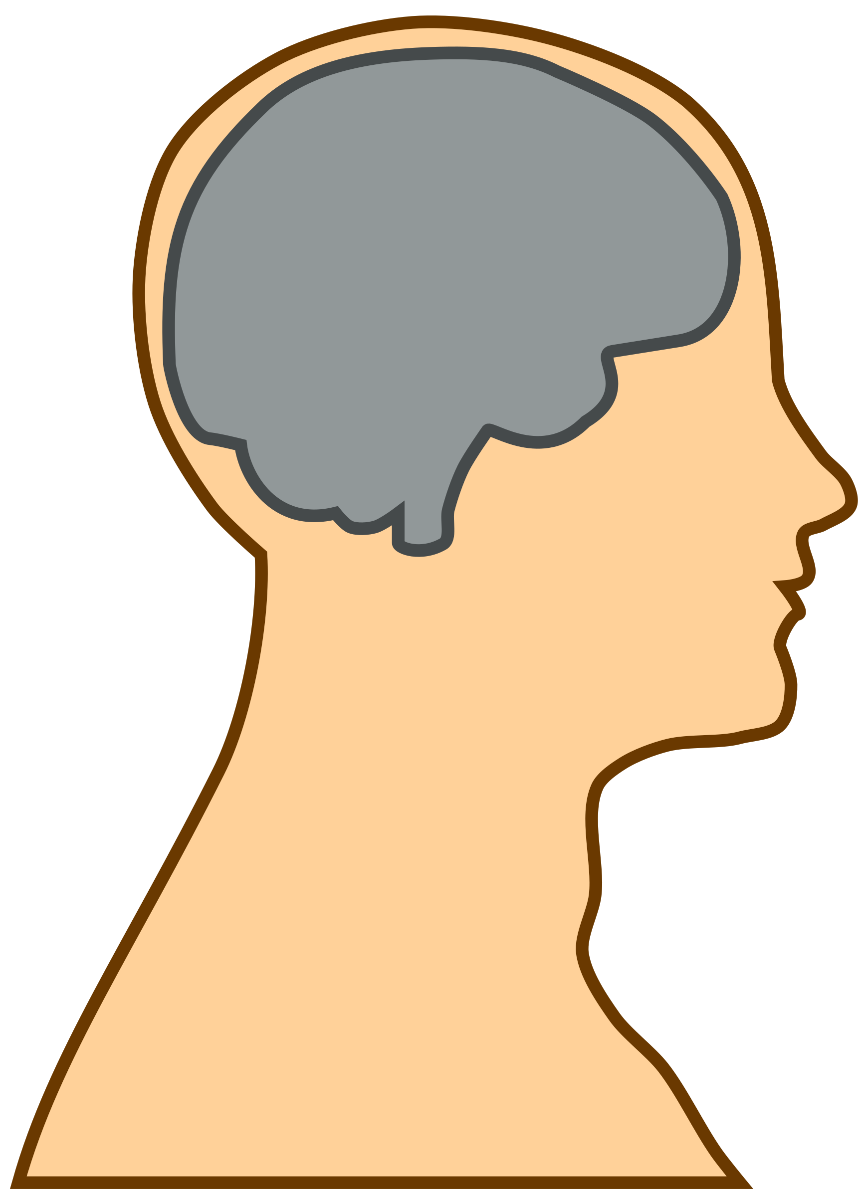 Clipart - Silhouette of a brain