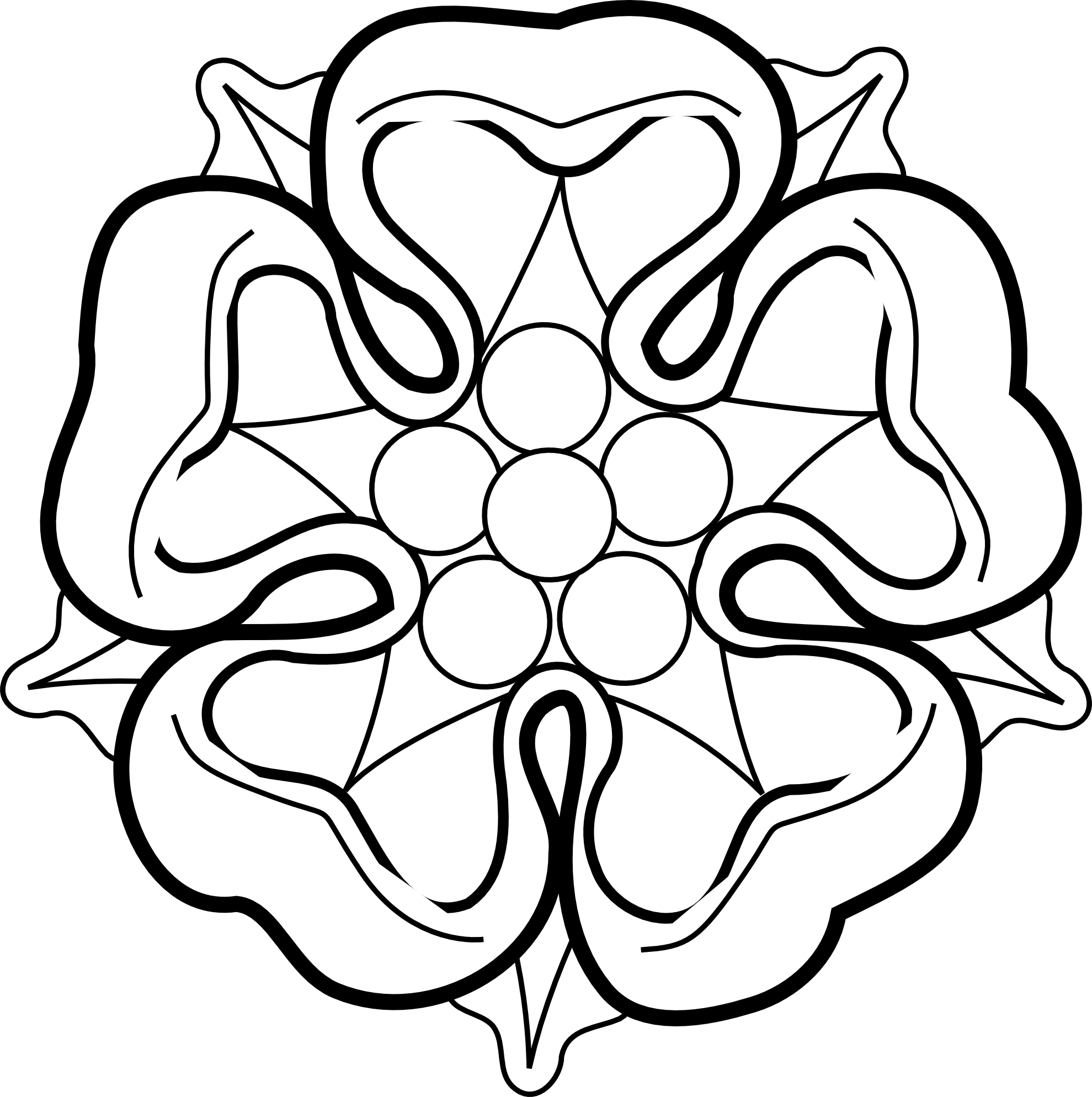 Black And White Rose Border Clip Art - Free ...