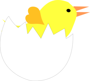 Chicks and eggs clipart