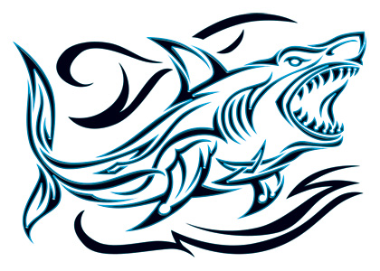 Tribal Shark | TattooForAWeek Temporary Tattoos Largest Temporary ...