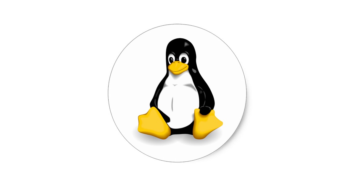 Tux the Linux penguin Classic Round Sticker | Zazzle